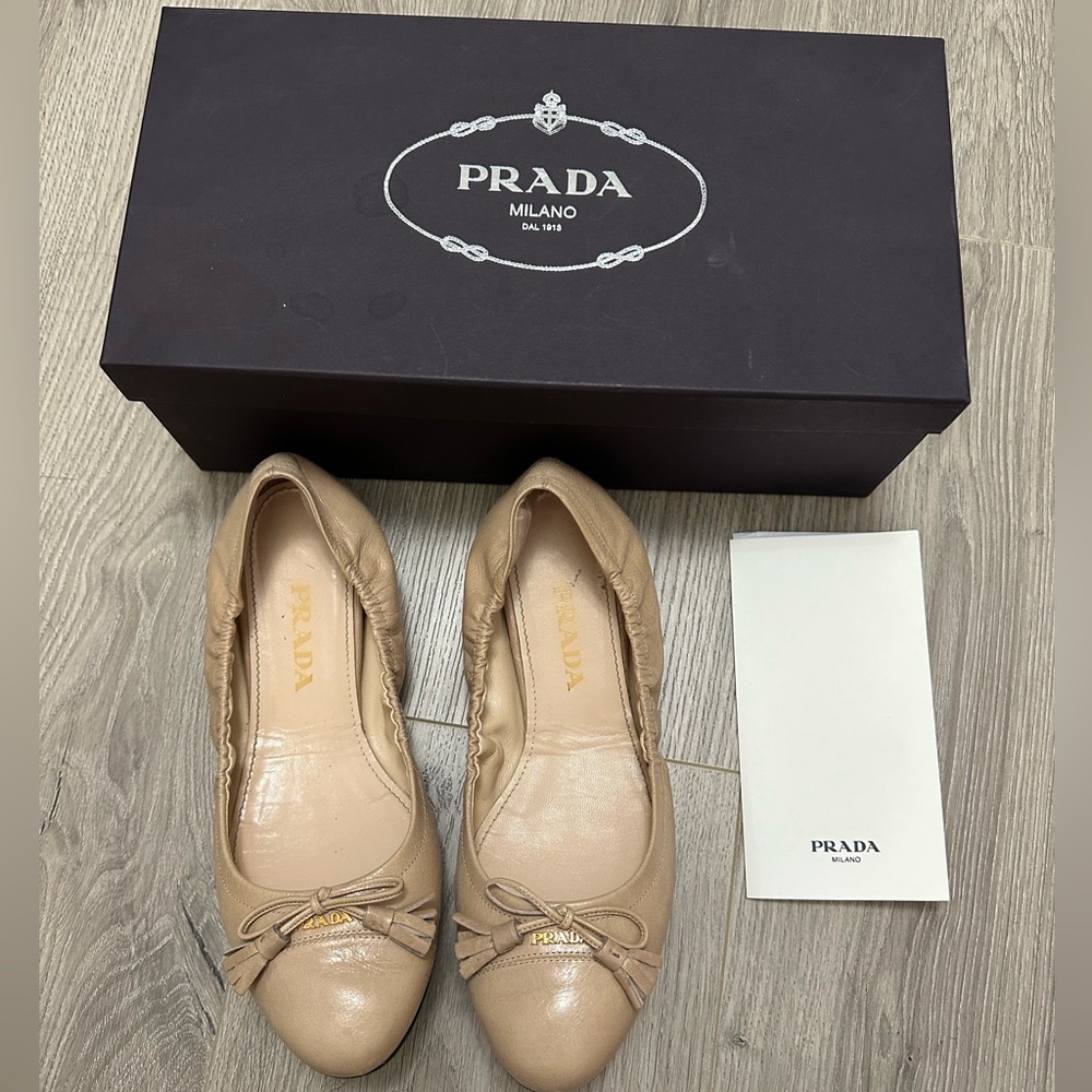 Prada beige flats